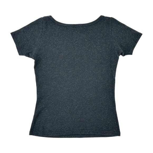 Hysteric Glamour RARE Metallic Gray Black Logo Print T-Shirt Tee - Picture 2 of 9